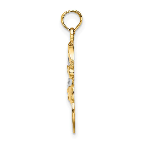 Gold Polished Snowman Pendants