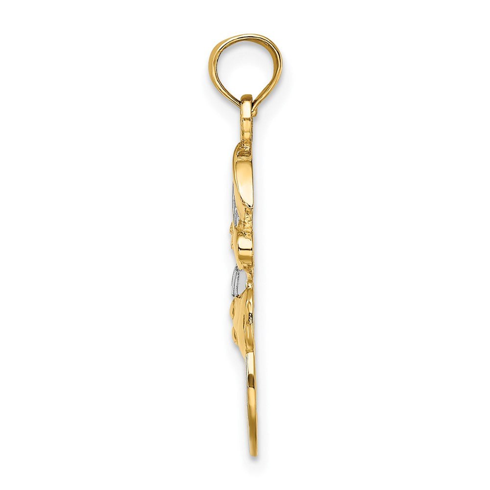 Gold Polished Snowman Pendants