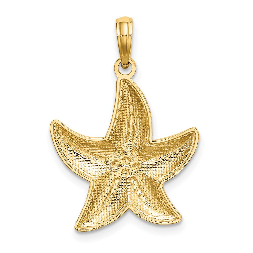 Gold Polished Starfish Pendants