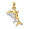 Gold Polished Dolphin Pendants