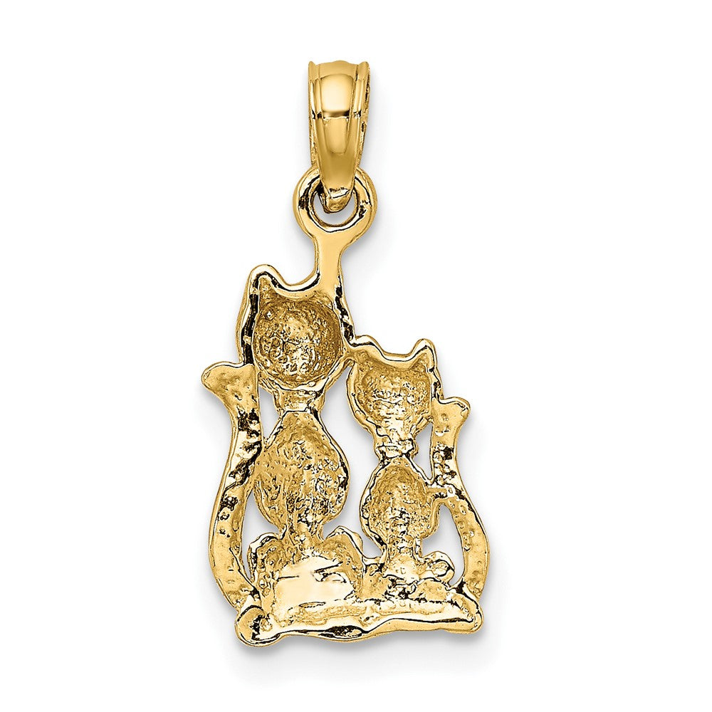 Gold Polished Cat Pendants