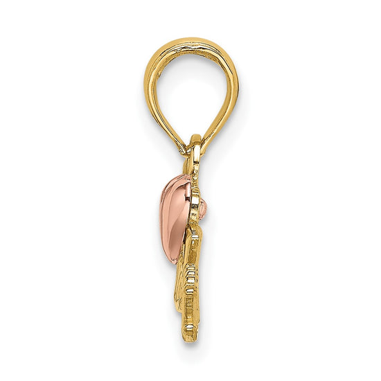 10k Two-Tone GRANDMA w/ Heart Charm