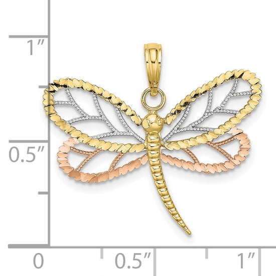 Gold Polished Dragonfly Pendants