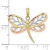 Gold Polished Dragonfly Pendants