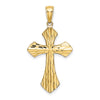 10K W/ Rhodium D/C Reversible Cross Charm
