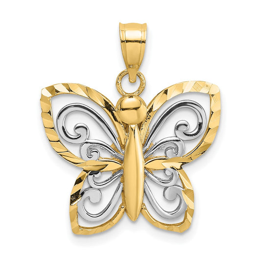 Gold Polished Butterfly Pendants