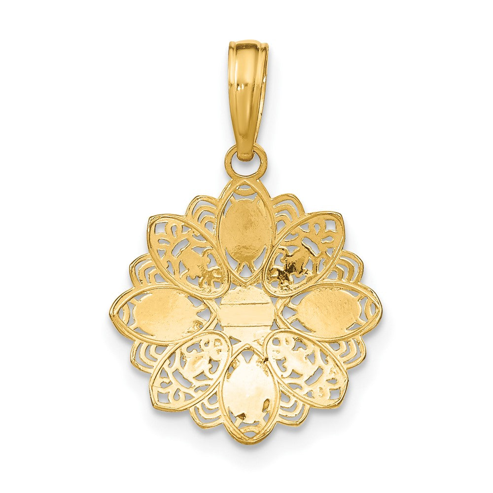 Gold Polished Filigree Pendants