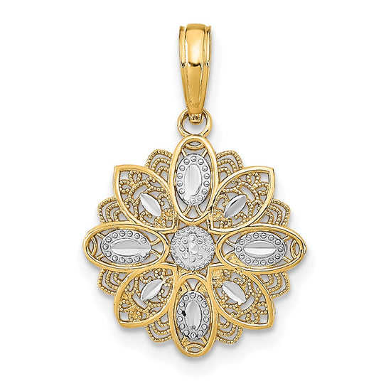 Gold Polished Filigree Pendants