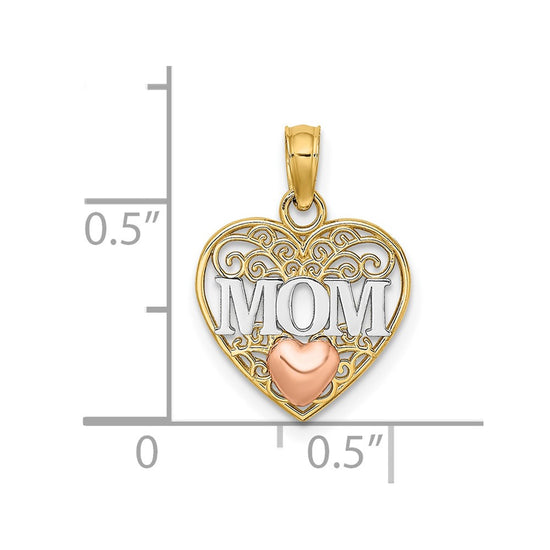 Gold Polished Mom Pendants