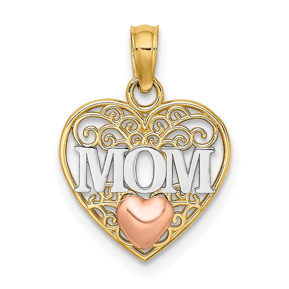 Gold Polished Mom Pendants