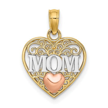 Gold Polished Mom Pendants