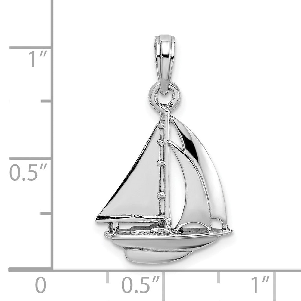 Gold Polished Sailboat Pendants