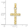 10k D/C Cross Pendant