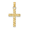 10k D/C Cross Pendant
