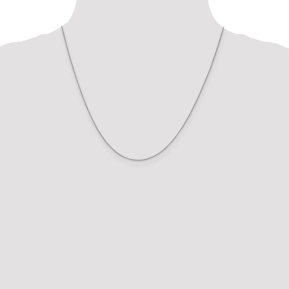10K White Gold .7mm Box Chain