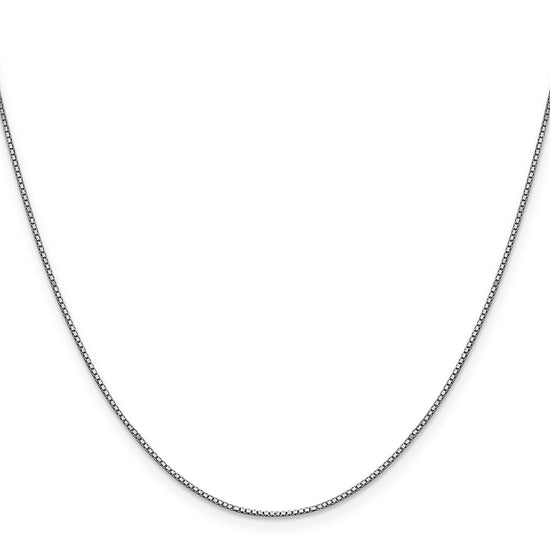 10k White Gold .9mm Box Chain