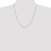 10k White Gold 1mm Box Chain