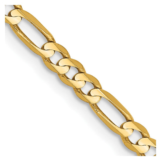 Gold (10K & 14K) Concave Open Figaro Chain