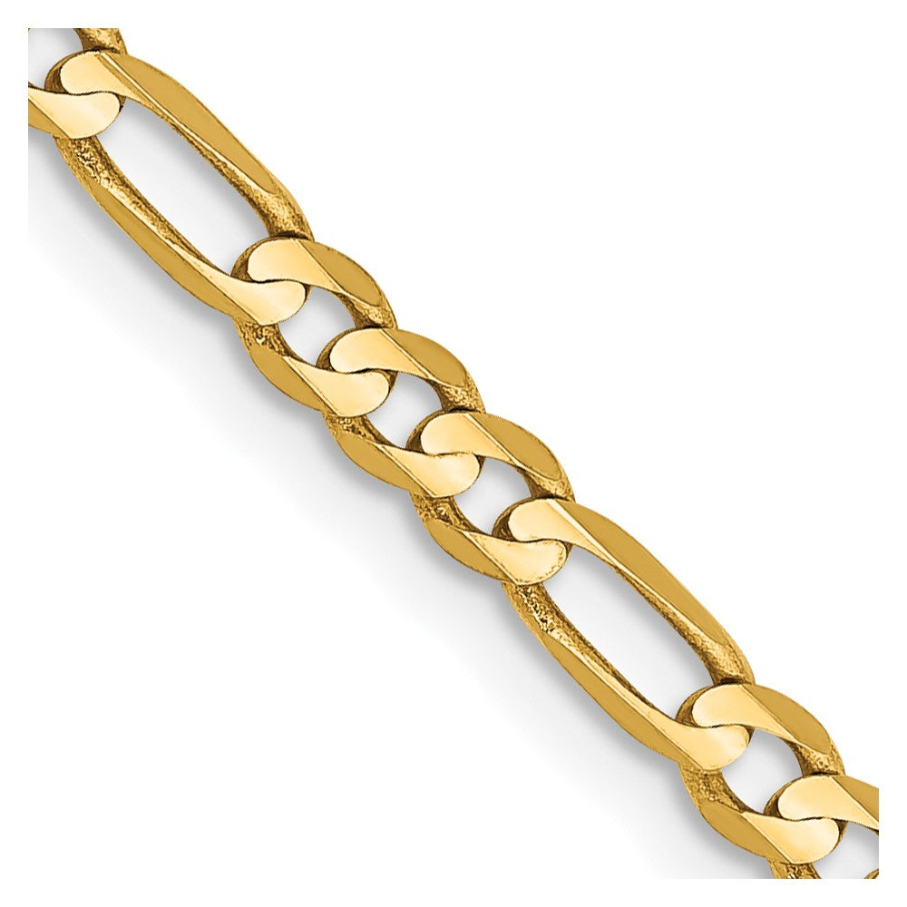 Gold (10K & 14K) Concave Open Figaro Chain