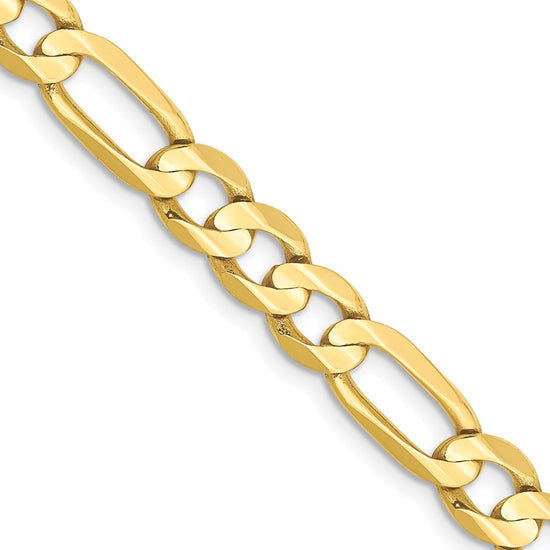 Gold (10K & 14K) Concave Open Figaro Chain