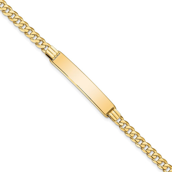 10k Flat Curb Link ID Bracelet