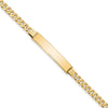 10k Flat Curb Link ID Bracelet