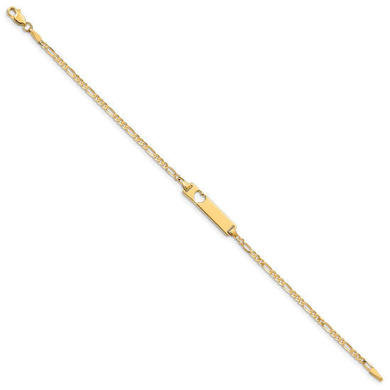 10k Figaro Link ID Bracelet