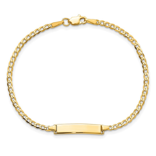 10k Flat Curb Link ID Bracelet