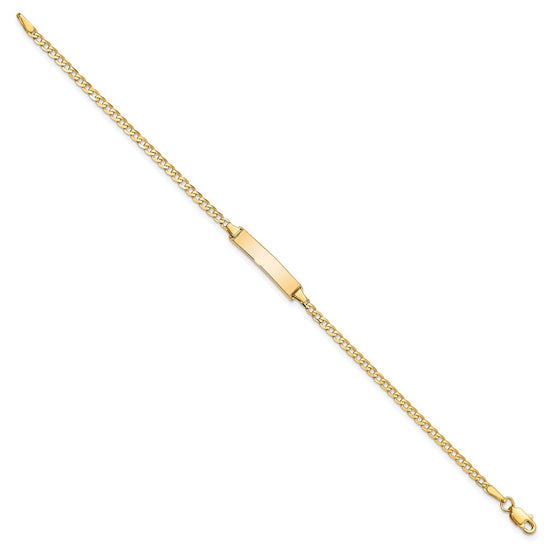 10k Flat Curb Link ID Bracelet