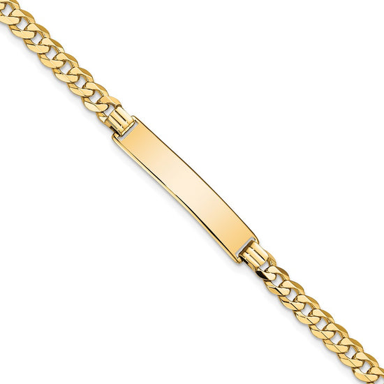 10k Flat Curb Link ID Bracelet