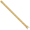 10k 9.6mm Hand-Polished Rounded Curb Link 9 inch Bracelet