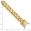 10k 9.6mm Hand-Polished Rounded Curb Link 8 inch Bracelet