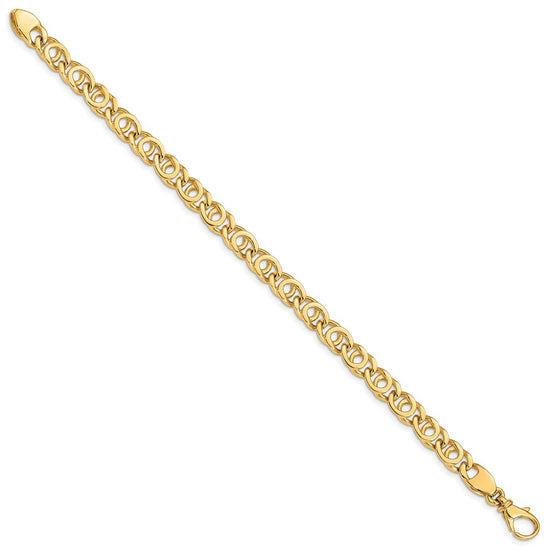 Gold Polished Fancy Link Chain