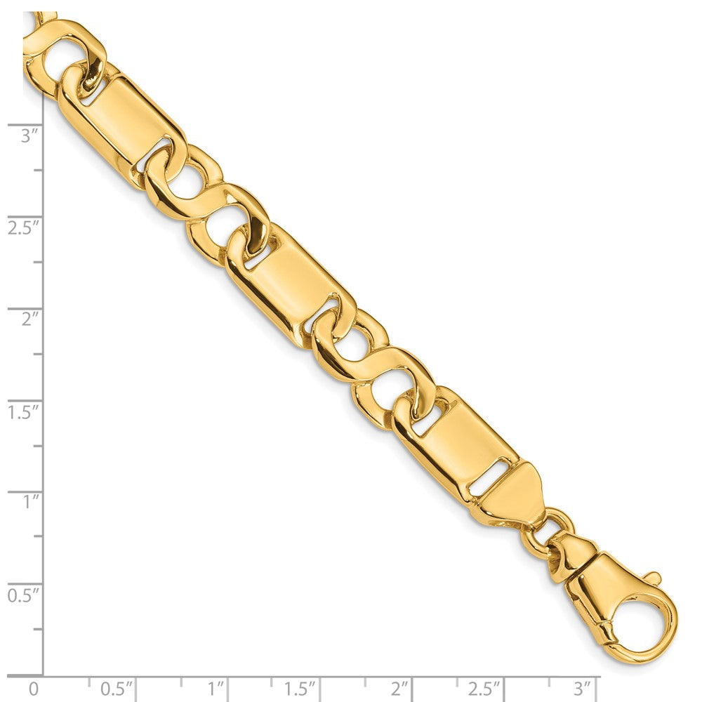 Gold Hand-polished Fancy Link Chain