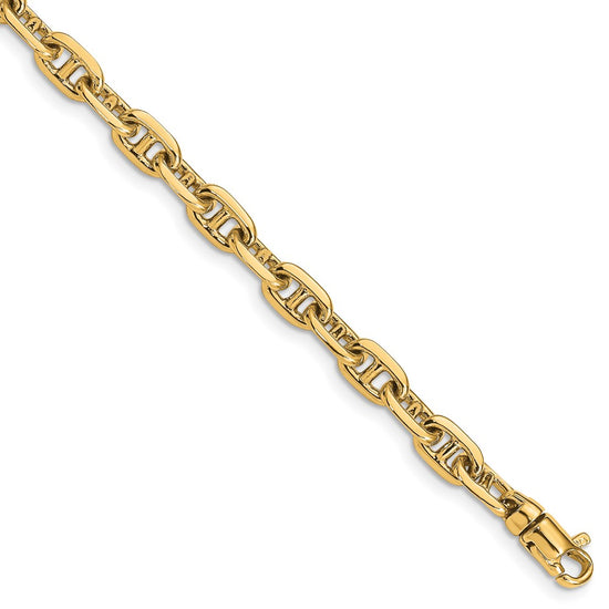 5.1mm Hand-polished Fancy Link Chain Bracelets