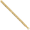 10k 10.75mm Hand-Polished Fancy Curb Link 9 inch Bracelet