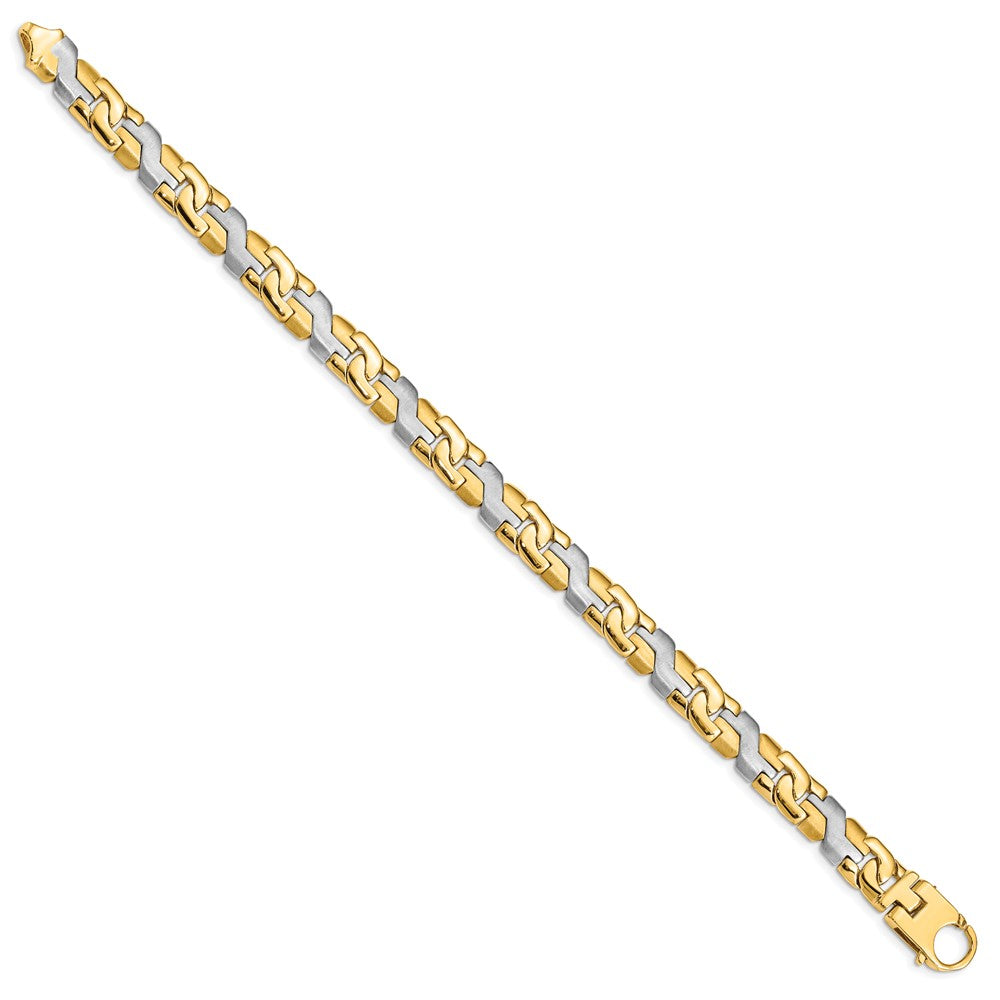 Two-Tone Gold Hand-Polished Fancy Link Chain