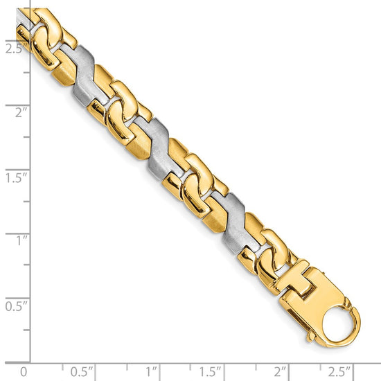 Two-Tone Gold Hand-Polished Fancy Link Chain