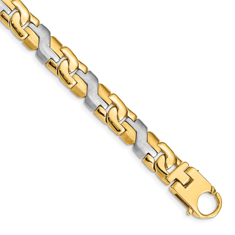 Two-Tone Gold Hand-Polished Fancy Link Chain