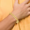 Gold Hand-Polished Fancy Curb Link Chain