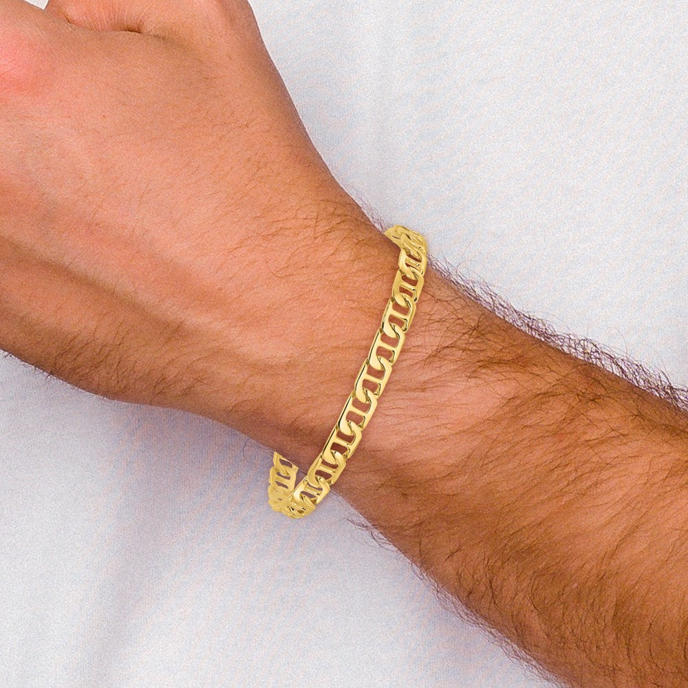 Gold Hand-Polished Fancy Anchor Chain