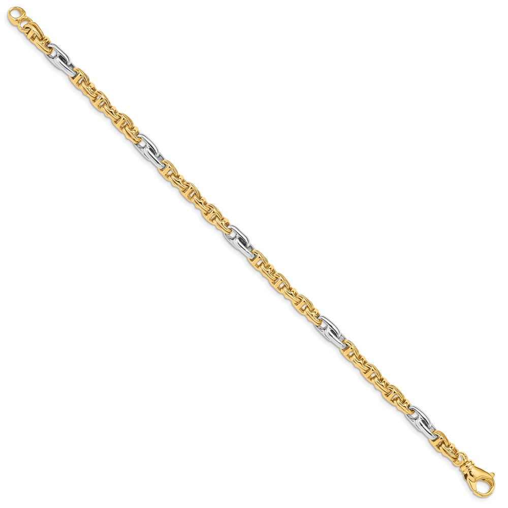 Gold Hand-polished Fancy Link Bracelet