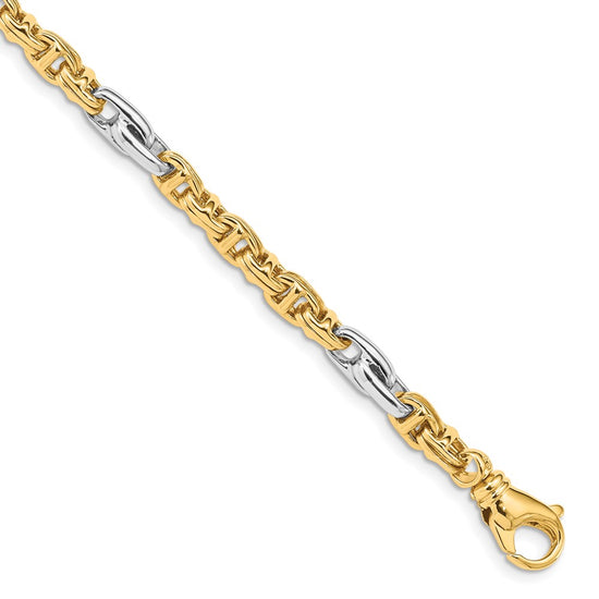 Gold Hand-polished Fancy Link Bracelet