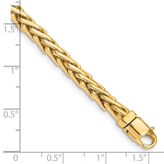 Gold Hand-Polished Flat-Edged Woven Link Chain