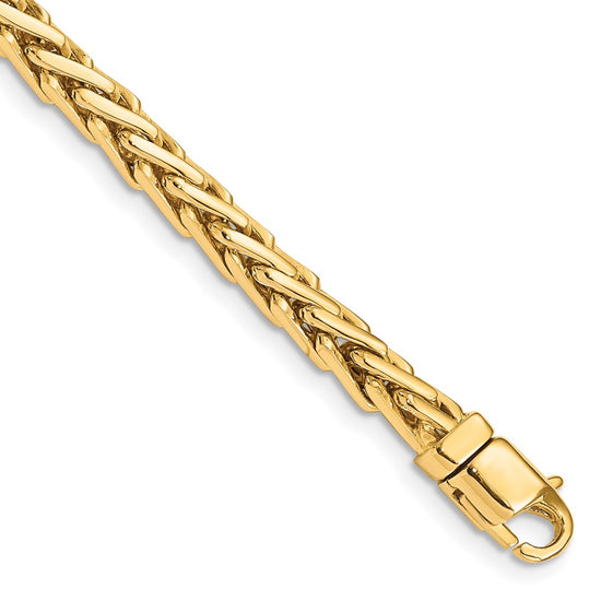 Gold Hand-Polished Flat-Edged Woven Link Chain