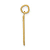 10k Large Brushed Diamond-cut Number 0 Charm