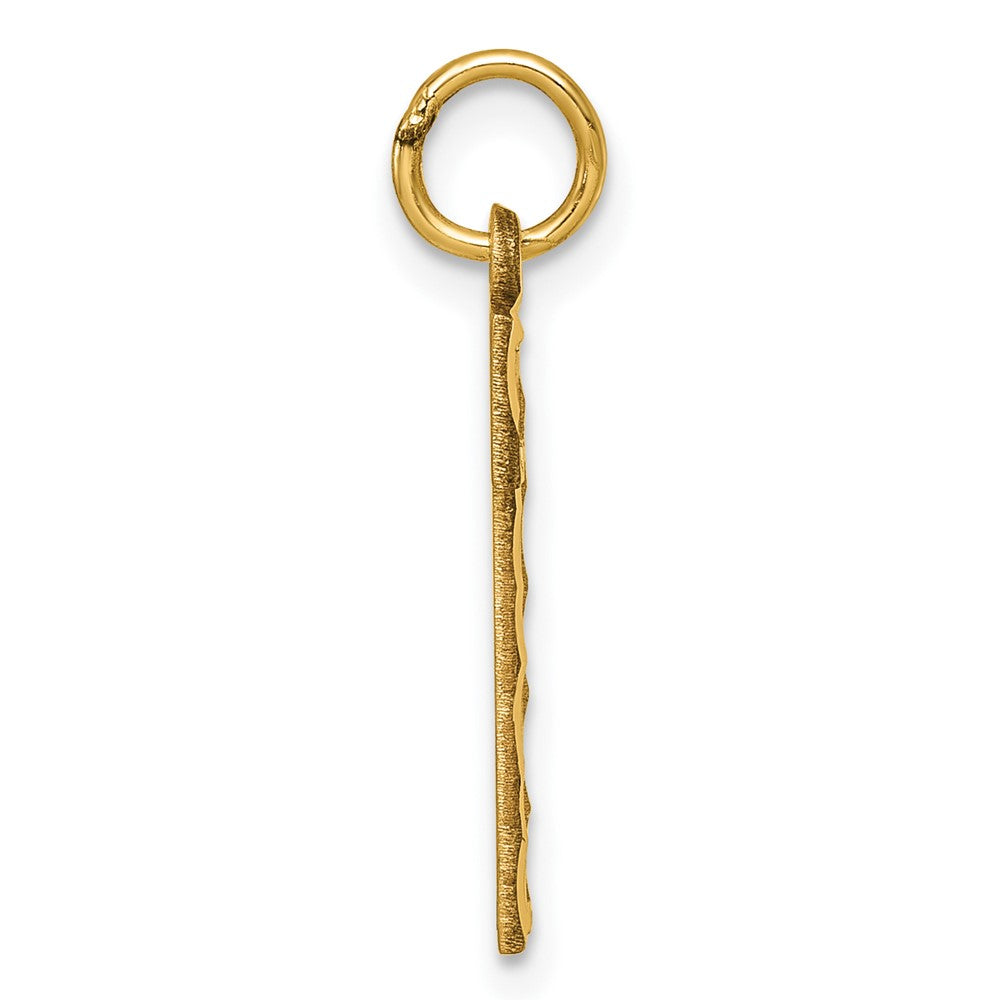 10ky Casted Large Diamond Cut Number 1 Charm