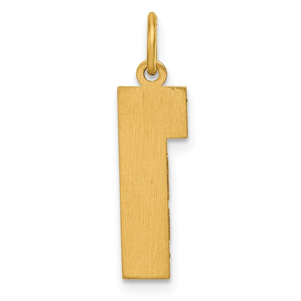 10ky Casted Large Diamond Cut Number 1 Charm
