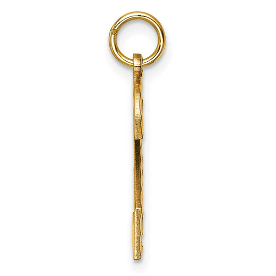 10ky Casted Large Diamond Cut Number 2 Charm