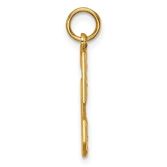 10ky Casted Large Diamond Cut Number 5 Charm